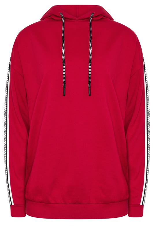LTS Tall Women's Red Side Tape Hoodie | Long Tall Sally 5