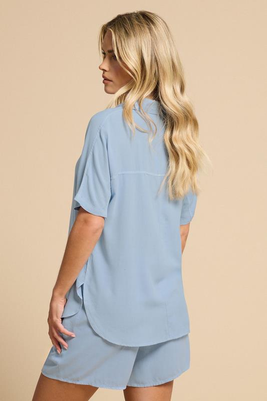 PixieGirl Petite Women's Light Blue Short Sleeve Shirt | PixieGirl 2
