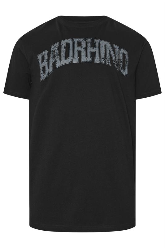 BadRhino Big & Tall Black Distressed Graphic T-Shirt | BadRhino 3