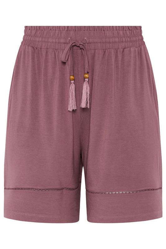 YOURS Plus Size Pink Ladder Insert Shorts | Yours Clothing 6
