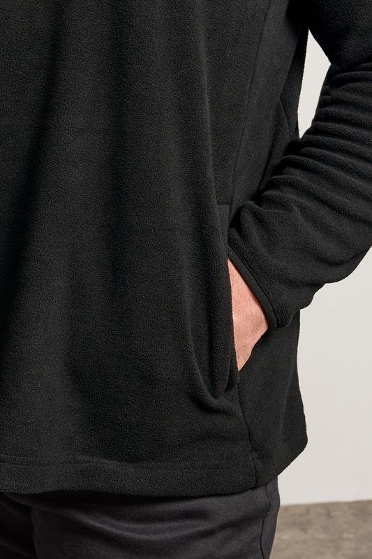 BadRhino Big & Tall Black Quarter Zip Quilted Fleece Jacket | BadRhino 5