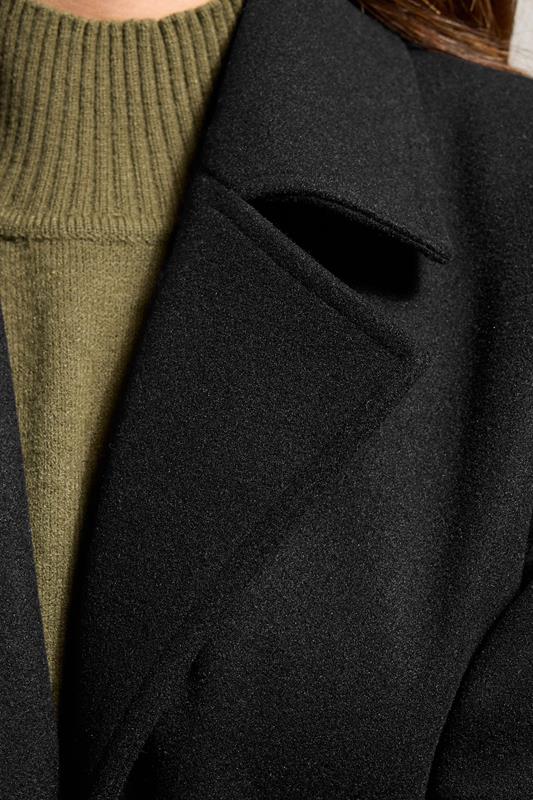 LTS Tall Black Formal Midi City Coat | Long Tall Sally 4