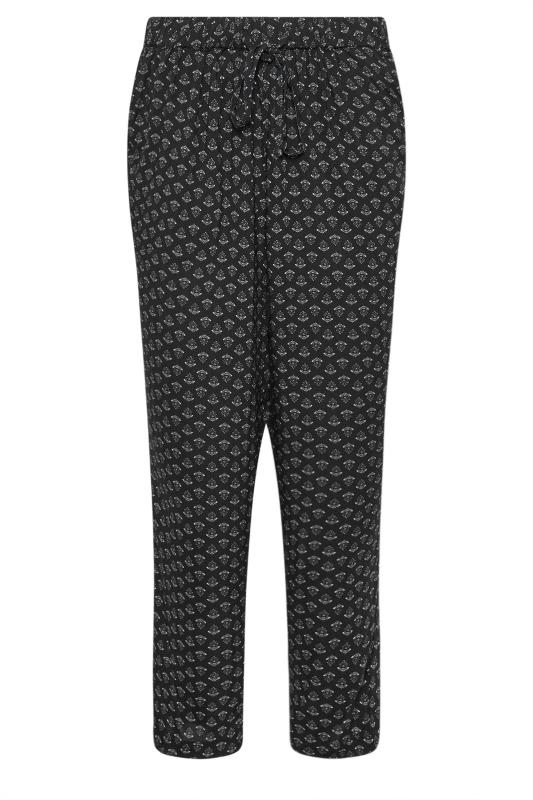 M&Co Black Flower Print Trousers | M&Co 5