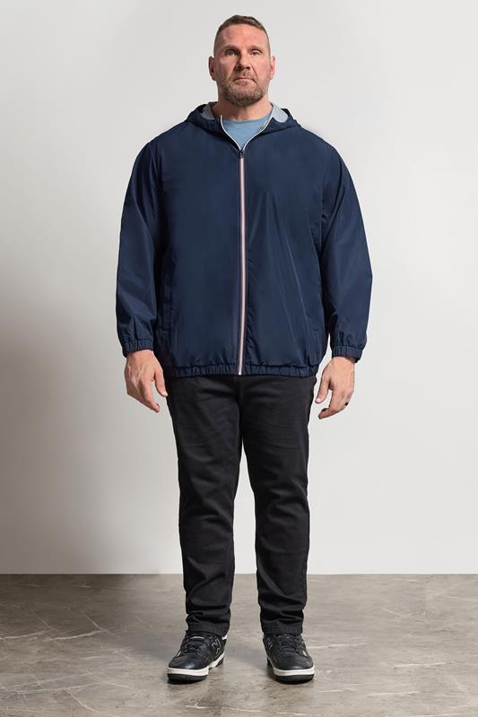 JACK & JONES Big & Tall Navy Blue Lightweight Jacket | BadRhino 1