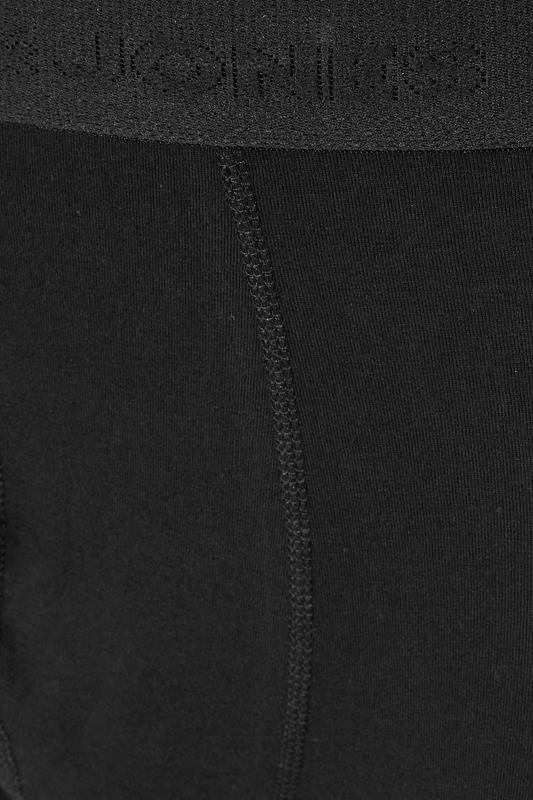 JACK & JONES Big & Tall 5 PACK Tone Black Boxers | BadRhino 5