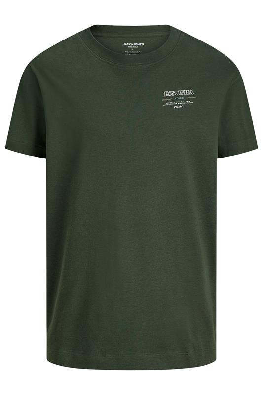 JACK & JONES Big & Tall Duffel Green Studio Graphic T-Shirt | BadRhino 4