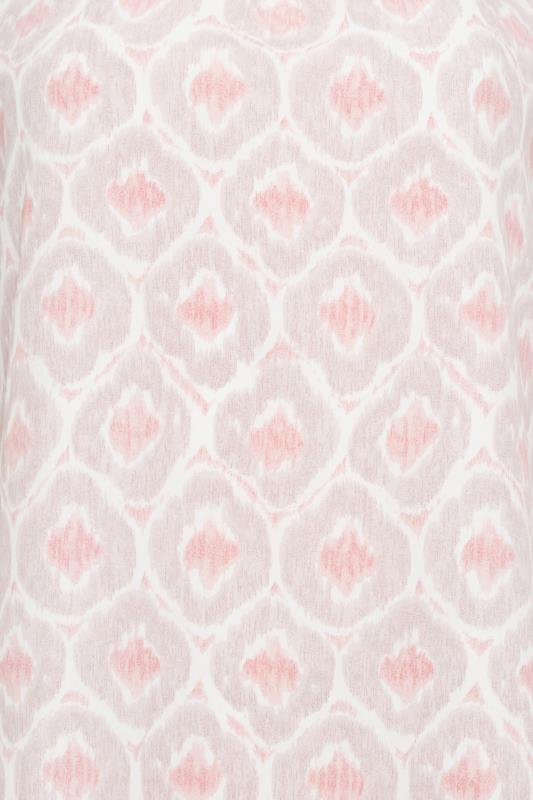 M&Co Pink Geometric Print High Neck Blouse | M&Co 5