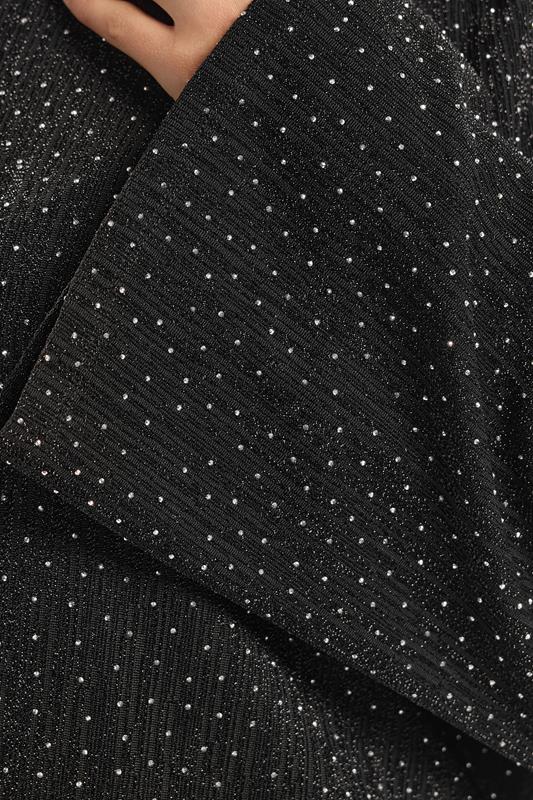 YOURS Curve Plus Size Black Flute Sleeve Swing Dress | Yours Clothing 6