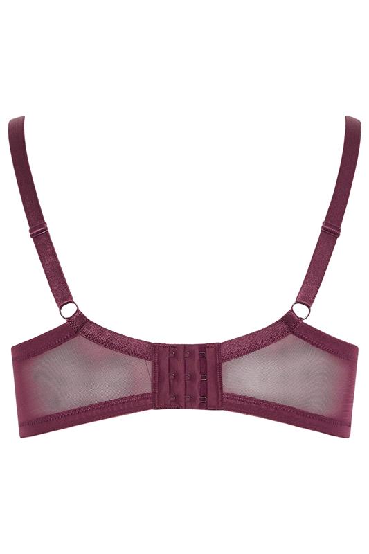 YOURSET 3 PACK Plus Size Red & Purple Lace Trim Padded Bras | Yours Clothing 13