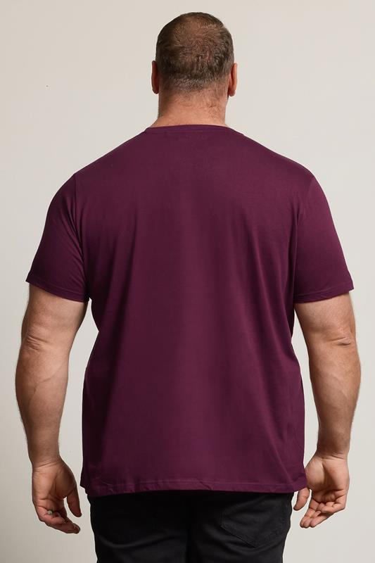 BadRhino Big & Tall Burgundy Red Skull & Snake Graphic T-Shirt | BadRhino 2