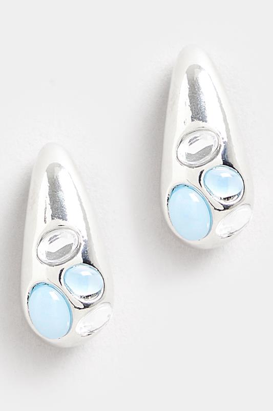  Yours Silver Tone Diamante Tear Drop Earrings