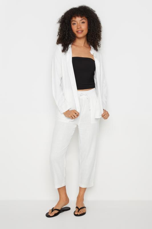 M&Co White Linen Long Sleeve Shirt 2