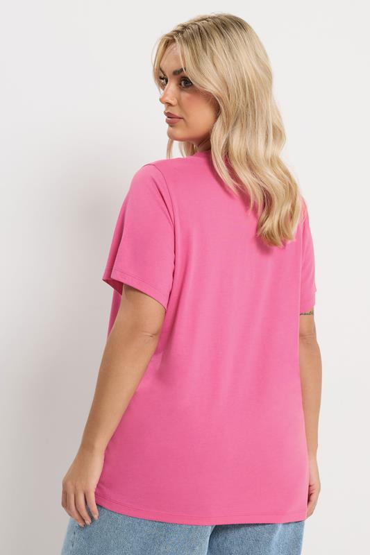 YOURS Plus Size Pink 'Le Soleil' Graphic Print T-Shirt | Yours Clothing  2