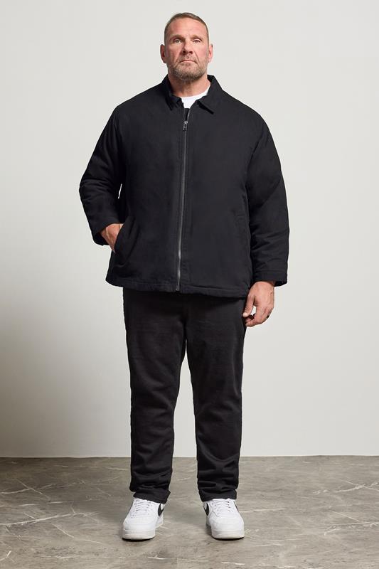 JACK & JONES Big & Tall Black Dover Worker Jacket | BadRhino 1