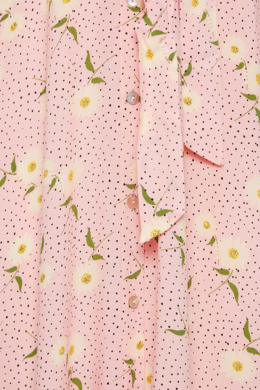 M&Co Pink Ditsy Floral Midi Shirt Dress | M&Co 5