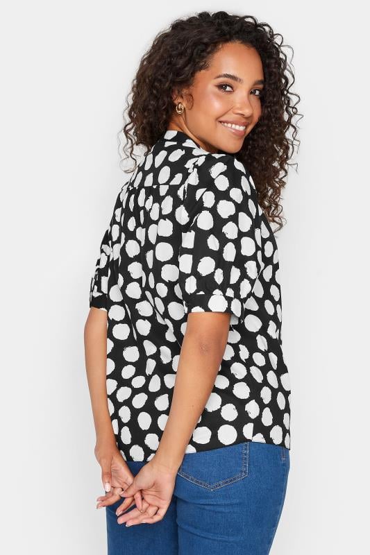 M&Co Black Polka Dot Puff Sleeve Shirt | M&Co 3