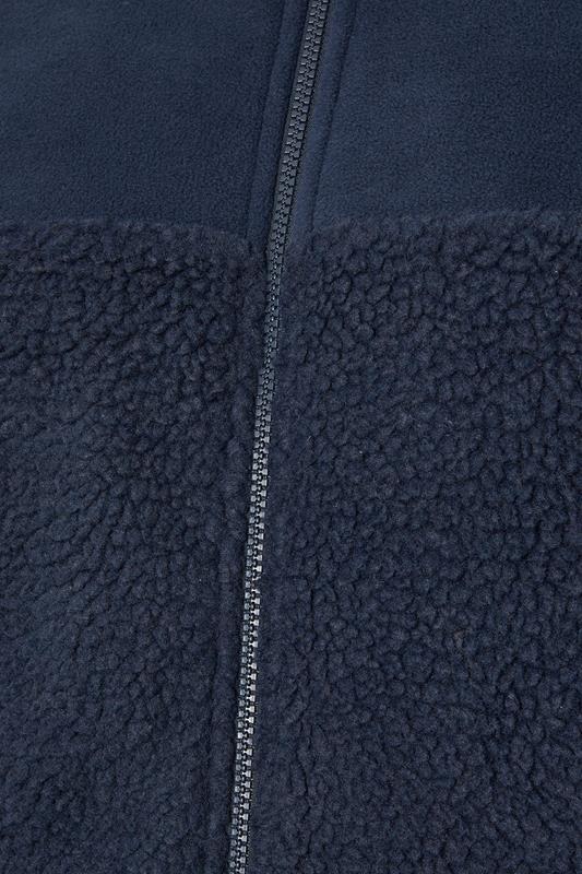 BadRhino Big & Tall Navy Blue Borg Fleece Jacket | BadRhino 7