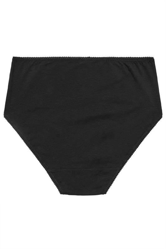 M&Co Black 5 PACK High Waisted Full Briefs | M&Co  5