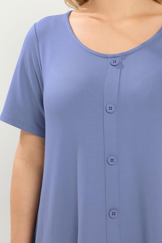 YOURS Plus Size Blue Soft Touch Top | Yours Clothing 4