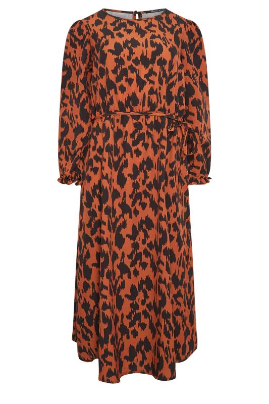 M&Co Brown Leopard Print Smock Dress | M&Co 8