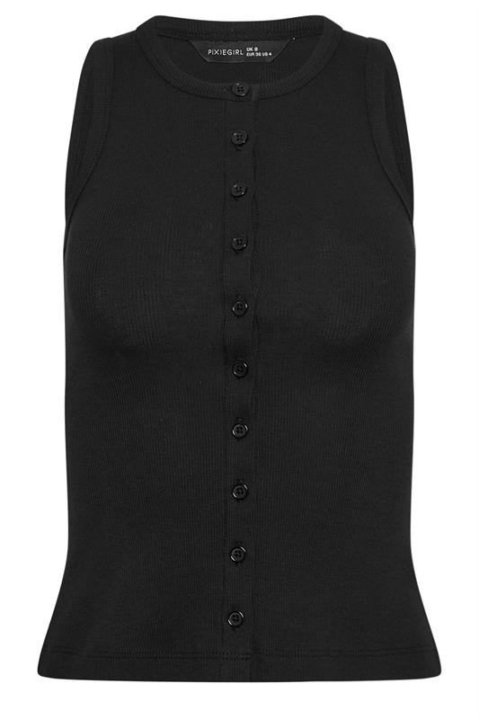 PixieGirl Petite 2 PACK Women's White & Black Ribbed Cotton Vest Top | PixieGirl 8