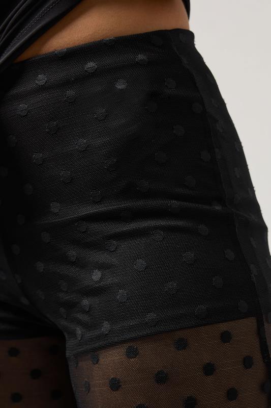 PixieGirl Petite Women's Black Polka Dot Mesh Trousers | PixieGirl 4