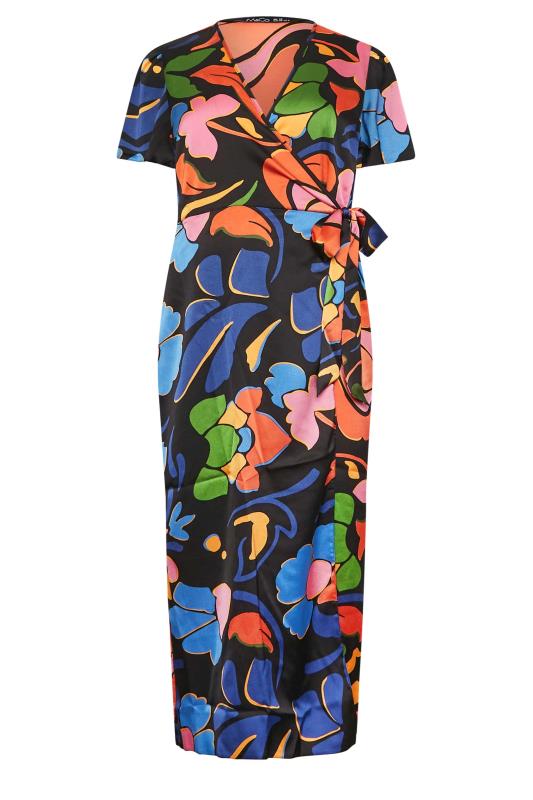 M&Co Black Floral Print Wrap Dress | M&Co 6