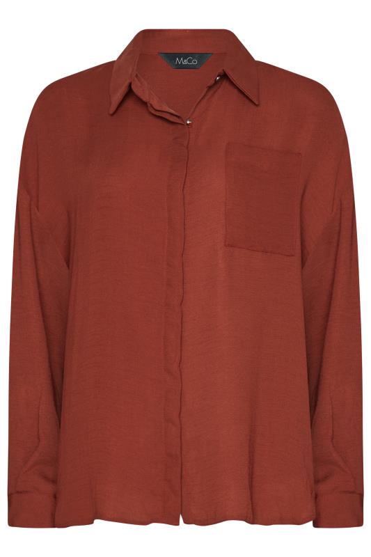 M&Co Burnt Orange Button Through Pocket Shirt | M&Co 6
