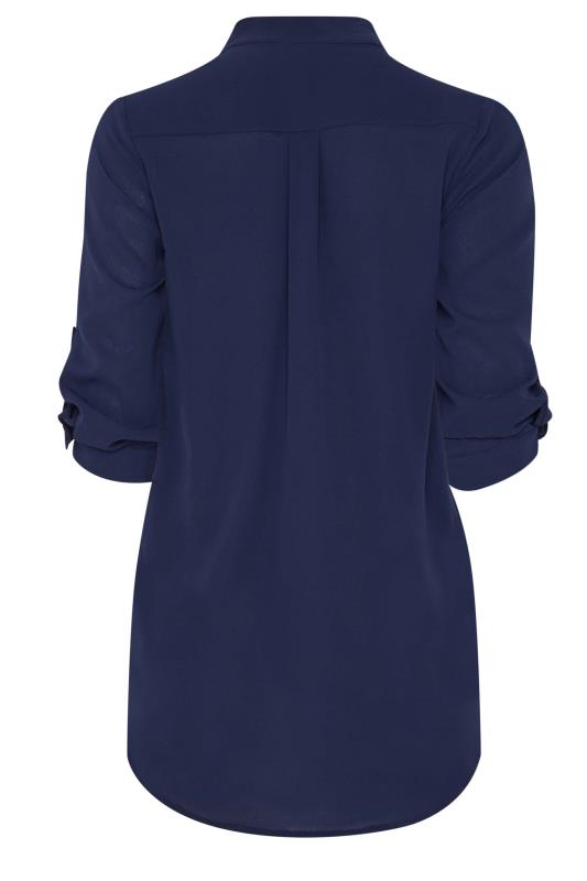 M&Co Navy Blue Tab Sleeve Blouse | M&Co 7