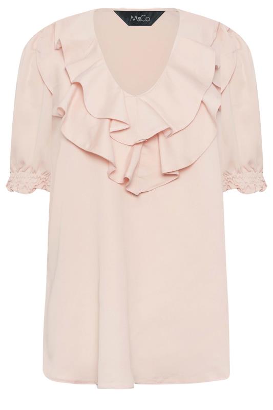 M&Co Light Pink Frill Front Blouse | M&Co 6