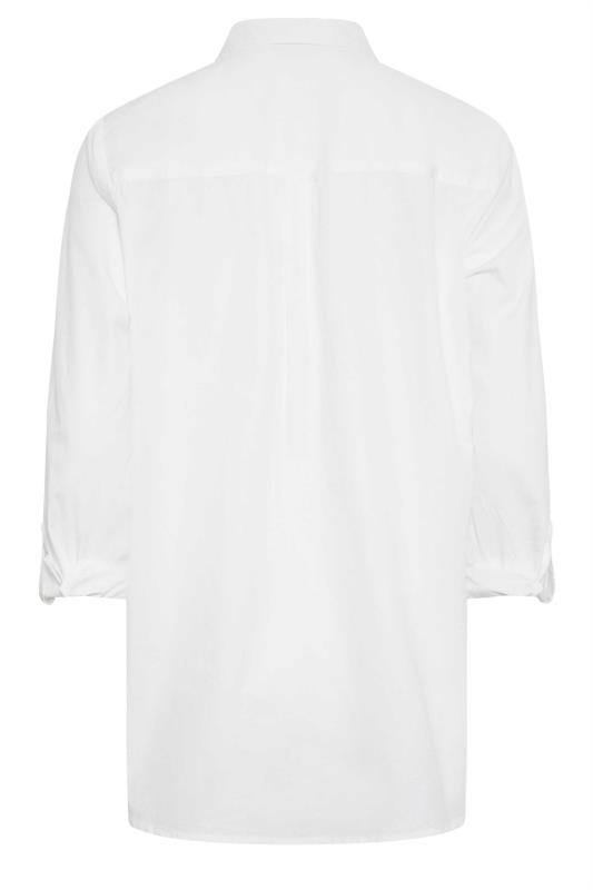 M&Co Petite White Oversized Cotton Poplin Shirt | M&Co 6