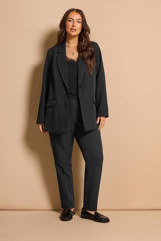 EVANS Plus Size Black Single Breasted Blazer | Evans 1