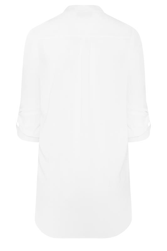M&Co Ivory White Tab Sleeve Blouse | M&Co 7