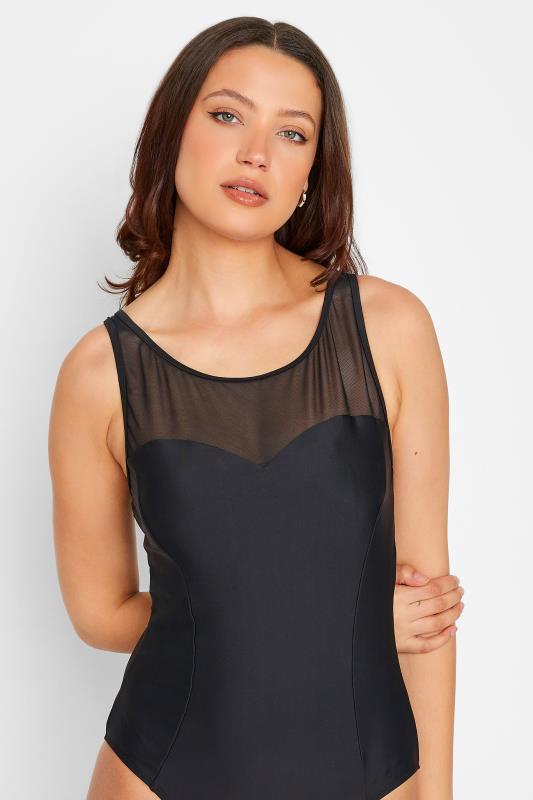 LTS Tall Black Mesh Active Swimsuit | Long Tall Sally  5