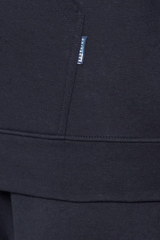 BadRhino Big & Tall Navy Blue Zip Through Hoodie & Jogger Set | BadRhino 2