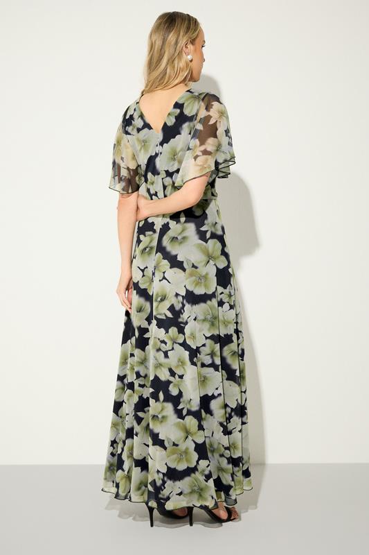 LTS Tall Women's Black Floral Mesh Maxi Dress | Long Tall Sally 2