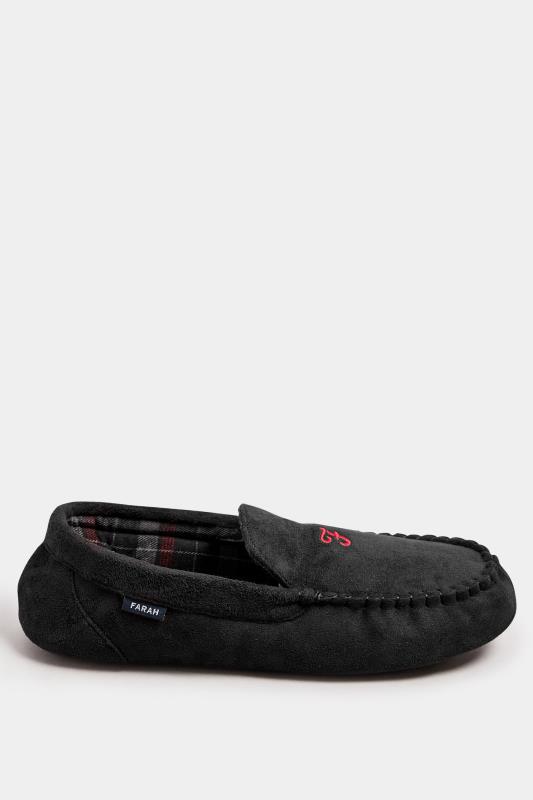 FARAH Black Checked Moccasin Slippers | BadRhino 2