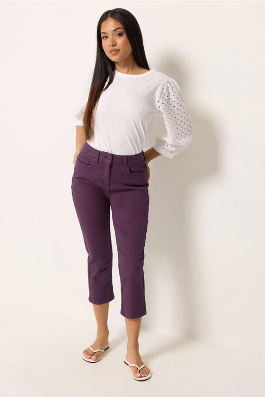 M&Co Petite Berry Purple Ankle Grazer Jeans