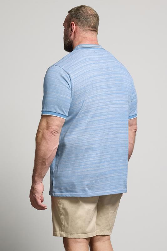 BadRhino Big & Tall Light Blue Jacquard Polo Shirt | BadRhnio 2