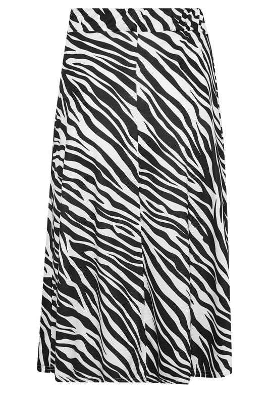 PixieGirl Black Zebra Print Tie Up Midi Skirt | PixieGirl 8