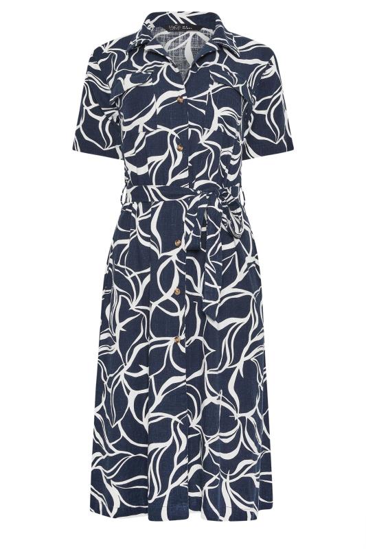 M&Co Petite Abstract Print Linen Shirt Dress | M&Co 5