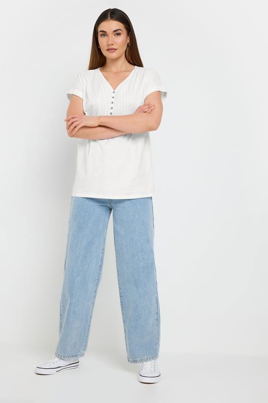 LTS Tall 2 PACK Black & White Cotton Henley Tops | Long Tall Sally 2