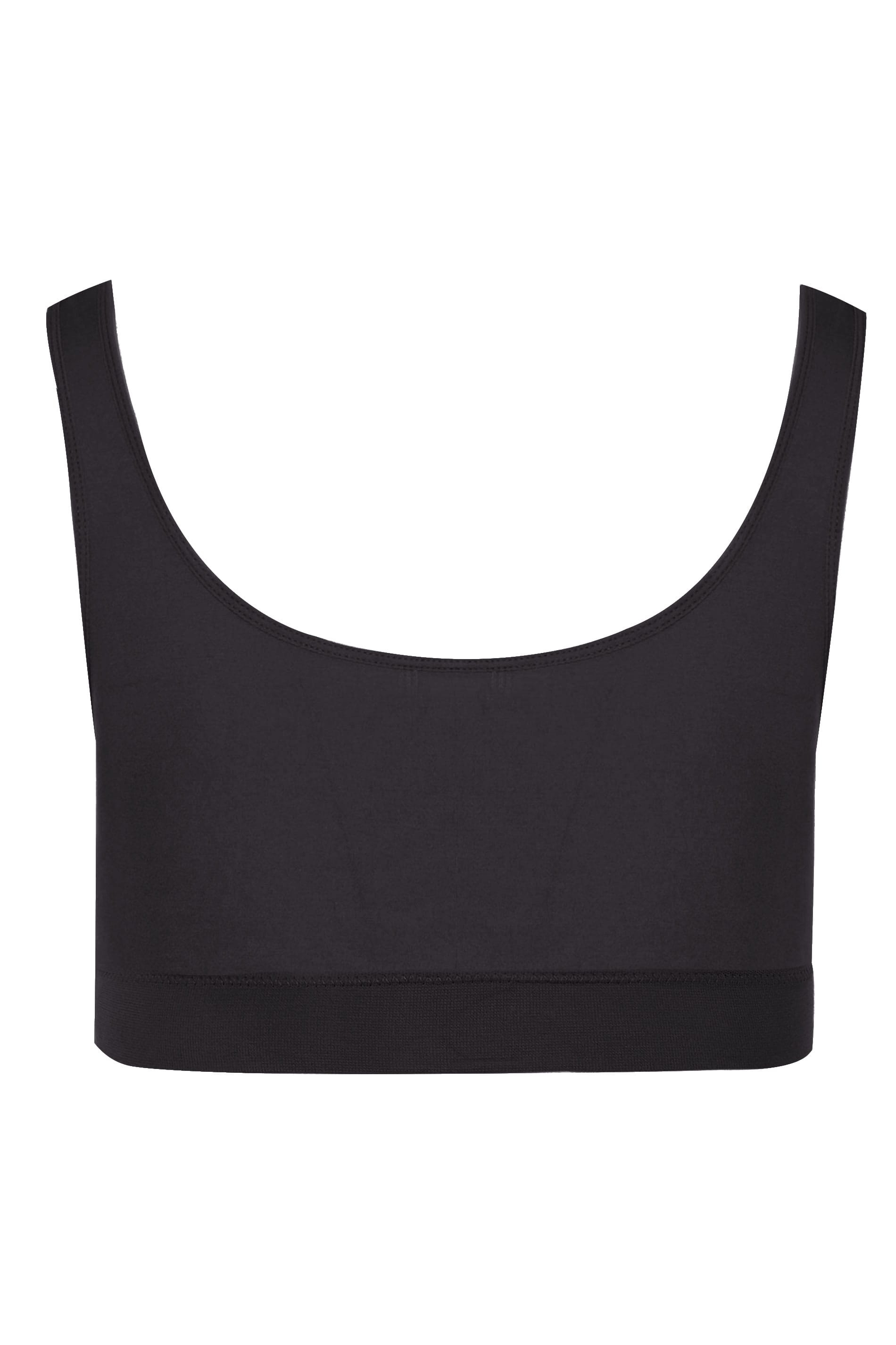 YOURS Plus Size Black Seamless Padded Non-Wired Bralette | Yours Clothing 6