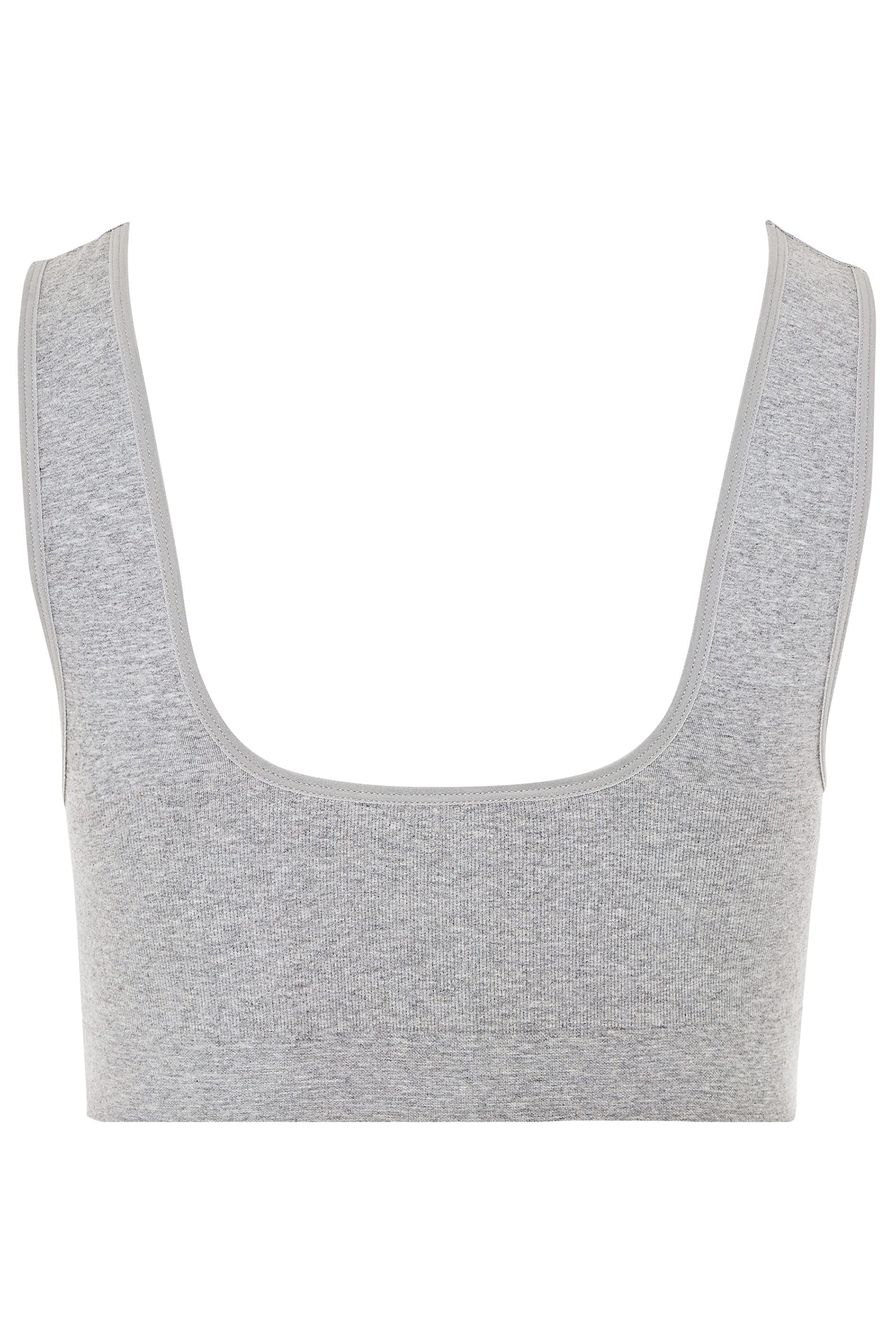 YOURS Plus Size Grey Seamless Padded Non-Wired Bralette| Yours Clothing 5