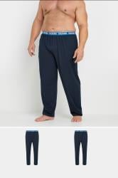 BadRhino Big & Tall 2 PACK Navy Blue Lounge Trousers | BadRhino 3