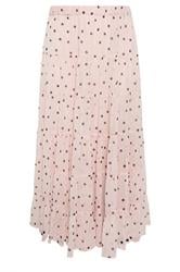 LIMITED COLLECTION Plus Size Pink Polka Dot Chiffon Skirt | Yours Clothing 6
