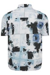 BadRhino Big & Tall Black & Blue Distressed Peached Short Sleeve Shirt | BadRhino 6