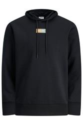 JACK & JONES Big & Tall Black Pan Logo Hoodie | BadRhino 2