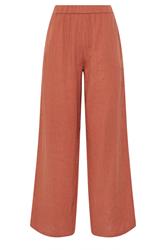 LTS Tall Rust Orange Cotton Cheescloth Wide Leg Trousers