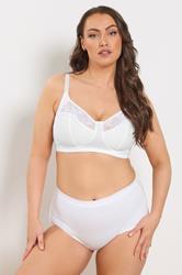 YOURSET 2 PACK Plus Size Pink Cotton Lace Trim Non-Padded Non-Wired Bralette | Yours Clothing 5